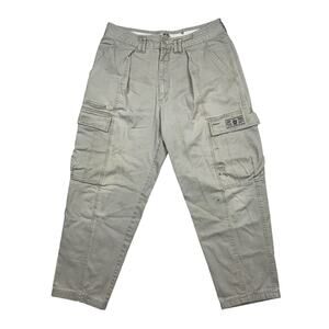 Vintage Jordache Cargo Pants Mens 36x34 Tan Beige Air Force Aviation Y2K Baggy